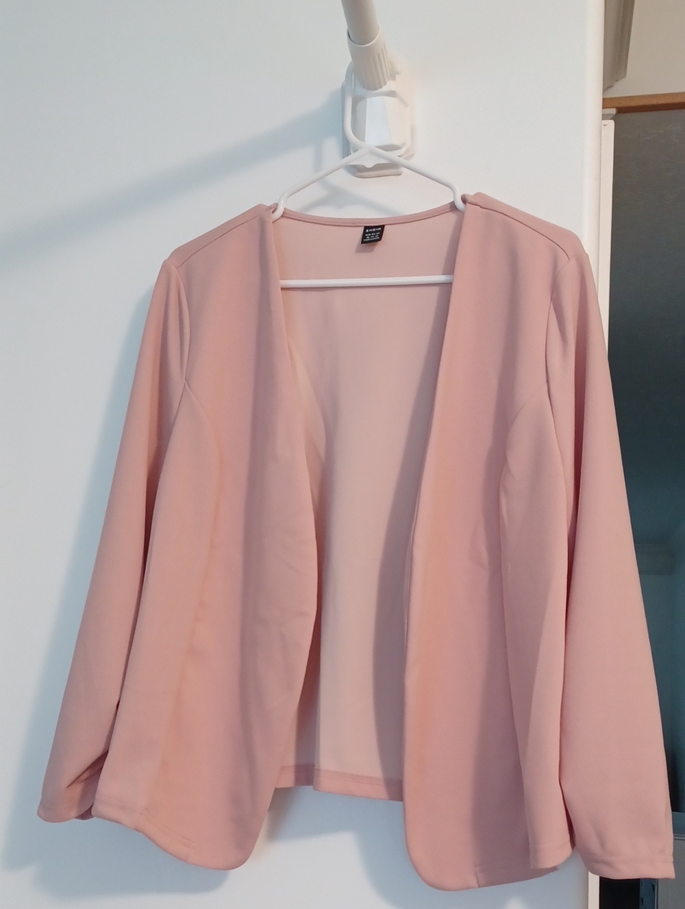 SHEIN Light Blush Pink Open-Front Blazer